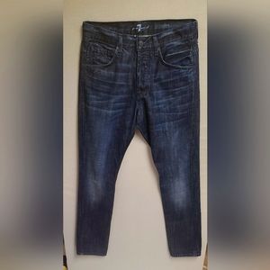 7 For All Mankind Mens Jeans Size 30x30 Brayden Tapered Button Fly Denim